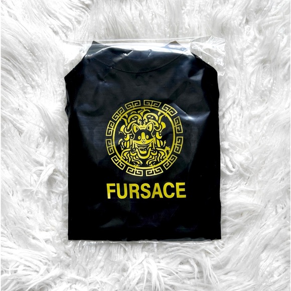 FURSACE Small Dog/ Cat Tee Shirt/ Black and Gold/ Brand New - Picture 13 of 14